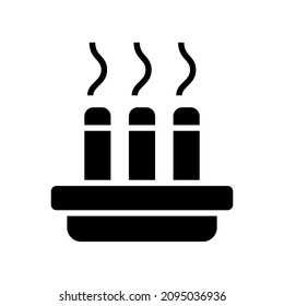incense icon or logo isolated sign symbol vector illustration - high quality black style vector icons
