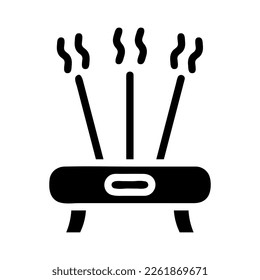 icono de incienso estilo sólido chinés ilustración de año nuevo vector perfecto. Signo de icono de la colección moderna para la web. El diseño es perfecto.