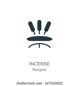 Incense icon vector. Trendy flat incense icon from religion collection isolated on white background. Vector illustration can be used for web and mobile graphic design, logo, eps10