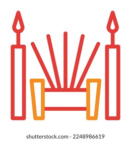 incense multicolor red illustration vector and logo new year icon perfect. Icon sign from modern collection for web. Nice design perfect.