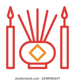incense multicolor red illustration vector and logo new year icon perfect. Icon sign from modern collection for web. Nice design perfect.