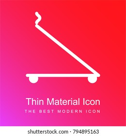 Incense red and pink gradient material white icon minimal design