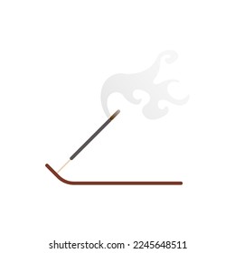 Incense simple color vector illustration.