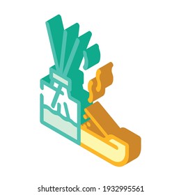 incense smell isometric icon vector. incense smell sign. isolated symbol illustration