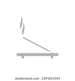 incense stick icon on a white background, vector illustration