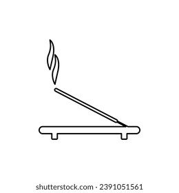 incense stick icon on a white background, vector illustration