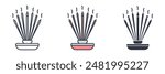 Incense Stick Icon symbol vector illustration isolated on white background