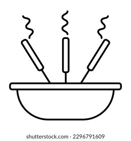Icono vector de negrita de contorno de palo de aumento que se puede modificar o editar fácilmente 