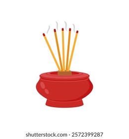 Incense Sticks, China Symbols Vector Illustration