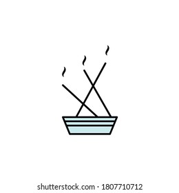 incense sticks, death outline icon. detailed set of death illustrations icons. can be used for web, logo, mobile app, UI, UX