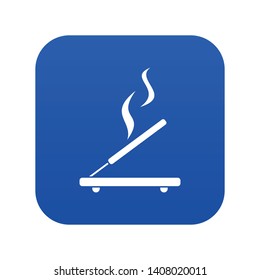 Incense sticks icon digital blue for any design isolated on white vector illustration