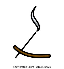 Incense Sticks Icon. Editable Bold Outline With Color Fill Design. Vector Illustration.