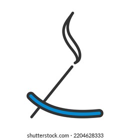 Incense Sticks Icon. Editable Bold Outline With Color Fill Design. Vector Illustration.
