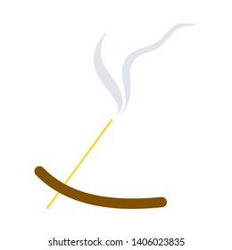 Incense Sticks Icon. Flat Color Design. Vector Illustration.