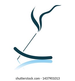 Incense Sticks Icon. Shadow Reflection Design. Vector Illustration.