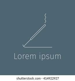 Incense sticks line icon. Vector illustration.