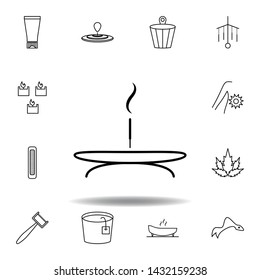 incense sticks on base, spa outline icon. Detailed set of spa and relax illustrations icon. Can be used for web, logo, mobile app, UI, UX