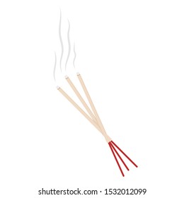 incense vector. incense on white background.
