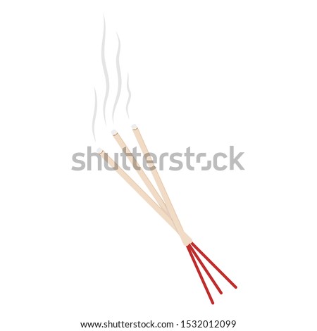 incense vector. incense on white background.