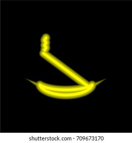 Incense yellow glowing neon ui ux icon. Glowing sign logo vector