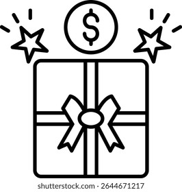 Incentive-Symboldesign mit ausgefülltem Stil