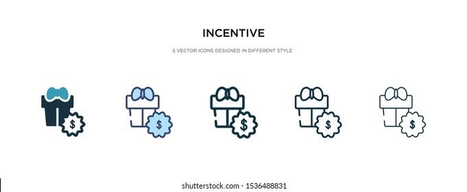incentive icon in different style vector illustration. two colored and black incentive vector icons designed in filled, outline, line and stroke style can be used for web, mobile, ui