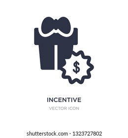 incentive icon on white background. Simple element illustration from UI concept. incentive sign icon symbol design.