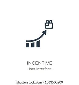 Incentive icon vector. Trendy flat incentive icon from user interface collection isolated on white background. Vector illustration can be used for web and mobile graphic design, logo, eps10