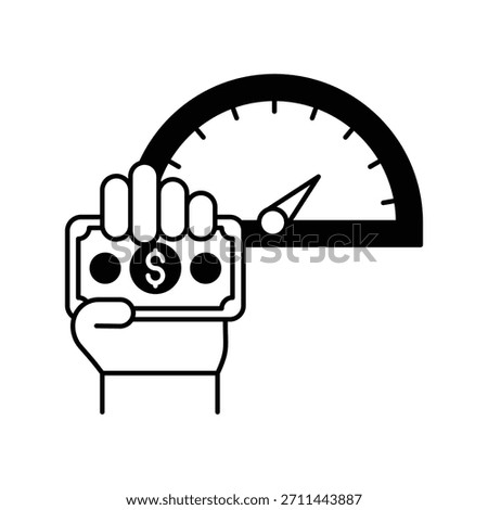 Incentive icon with white background vector stock illustration