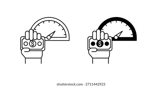 Icono de conjunto de incentivo con fondo blanco Vector Ilustración de stock
