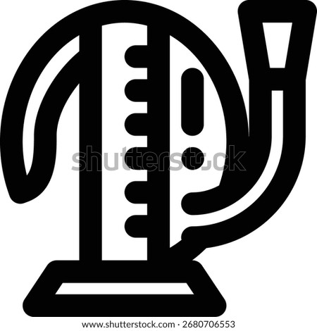 Incentive Spirometer, Spirometer, Lungs Outline Icon