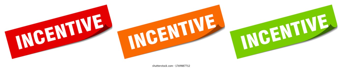 incentive sticker. incentive square isolated sign. incentive label