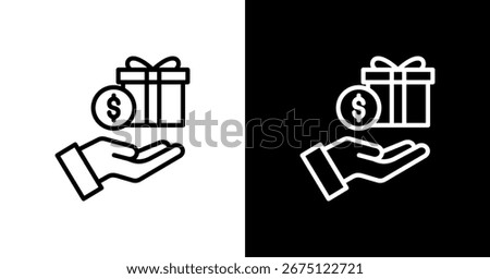 Incentives White Icon Set Design