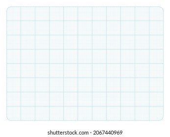 Inch graph paper grid. Blue pattern for drawings, engineering, projects, architects. Background for education, training, universities, colleges and schools.