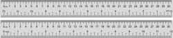 Inch And Metric Rulers. Centimeters And Inches Measuring Scale Cm Metrics Indicator