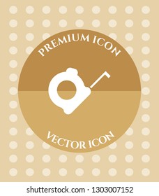 Inch Tape Icon for Web. Application, Software & Graphic Design.