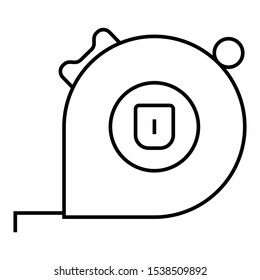 Inch Tape Measure Device Vector Icon Design