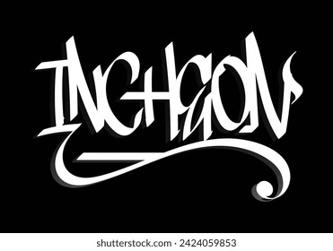 INCHEON city graffiti tag style