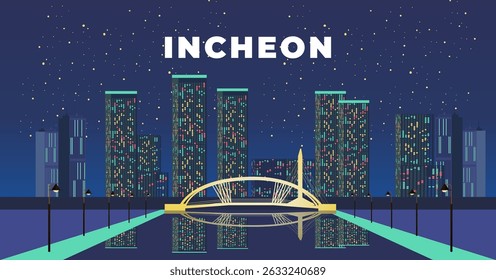 Incheon cidade Coreia do Sul viajar fundo