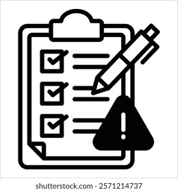 Incident Checklist Icon Element For Design