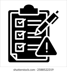 Incident Checklist Icon Element For Design