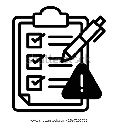 Incident Checklist Icon Element For Design