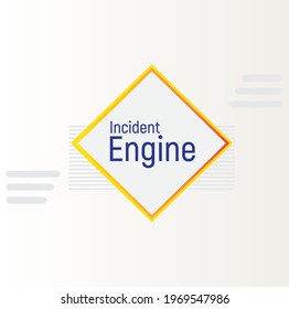 
INCIDENT ENGINE TEXT ISOLATED VECTOR BACKGROUND