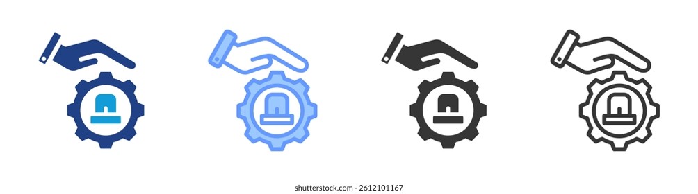 Incident Handling icon set multiple style collection