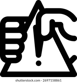 Manejo de incidentes, incidente, resolver el icono de contorno