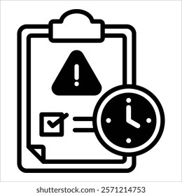 Incident History Icon Element For Design