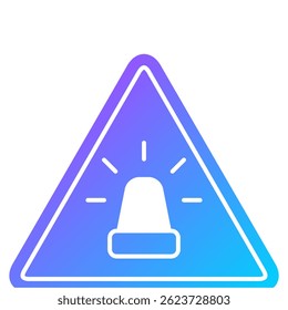 Incident icon represented by Incident symbol gradient style.