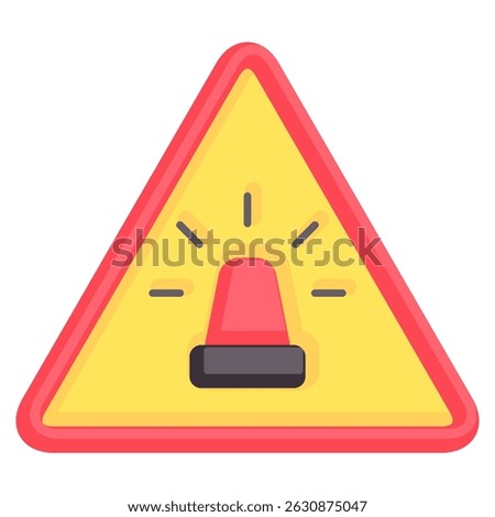 Incident icon represented by Incident symbol Flat style.