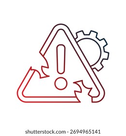 Icono de incidente con fondo blanco Vector ilustración de stock