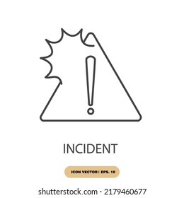 incident icons  symbol vector elements for infographic web